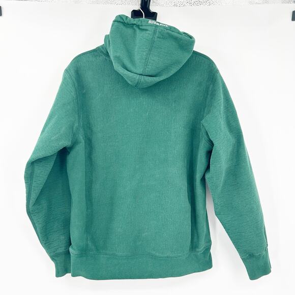 Supreme Mens Streetwear Sporty 2019 Heavyweight Logo Fleece Hoodie Size M Green - Picture 11 of 11